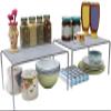 Deco Brothers Expandable Cabinet Shelf Organizer for Kitchen Cabinet and Counter, Grey view 1