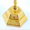 Decorative Menorah , Menora 7 Branch Jewish Israel Holy Land Jerusalem.12 Tribes Design-gold Color 5 view 2