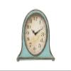Creative Co-Op Metal Mantel Clock with Aqua Finish view 1