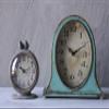 Creative Co-Op Metal Mantel Clock with Aqua Finish view 3