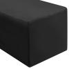 Lann's Linens - 8' Premium Fitted Tablecloth for 96" x 30" Rectangular Table - Wedding/Banquet/Trade Show - Polyester Cloth Fabric Cover - Black view 1