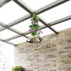 GTIDEA 2Pcs Artificial Vines,15Feet Morning Glory Hanging Plants Silk Garland Fake Green Plant Home Garden Wall Fence Stairway Outdoor Wedding Hanging Baskets Decor Purple view 2