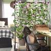 GTIDEA 2Pcs Artificial Vines,15Feet Morning Glory Hanging Plants Silk Garland Fake Green Plant Home Garden Wall Fence Stairway Outdoor Wedding Hanging Baskets Decor Purple view 4