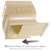 Creative Scents Shannon Tissue Box Cover Square - Decorative Tissue Box Holder for Bathroom - Beige and Gold Tissue Cover with Durable Bottom Slider view 3