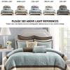 Madison Park Cozy Comforter Set Casual Modern Design All Season, Matching Bed Skirt, Decorative Pillows, King (104 x 92 in), Blue, 9 Piece view 2