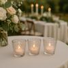 Koyal Wholesale Hobnail Glass Candle Holder (Pack of 6), 2.5 x 2.4 view 2