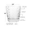 Koyal Wholesale Hobnail Glass Candle Holder (Pack of 6), 2.5 x 2.4 view 3