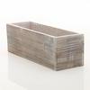 Rustic Whitewash Wood Planter Box with Plastic Liner, 12 x 4 Inch Rectangle view 1