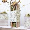 Rustic Whitewash Wood Planter Box with Plastic Liner, 12 x 4 Inch Rectangle view 2
