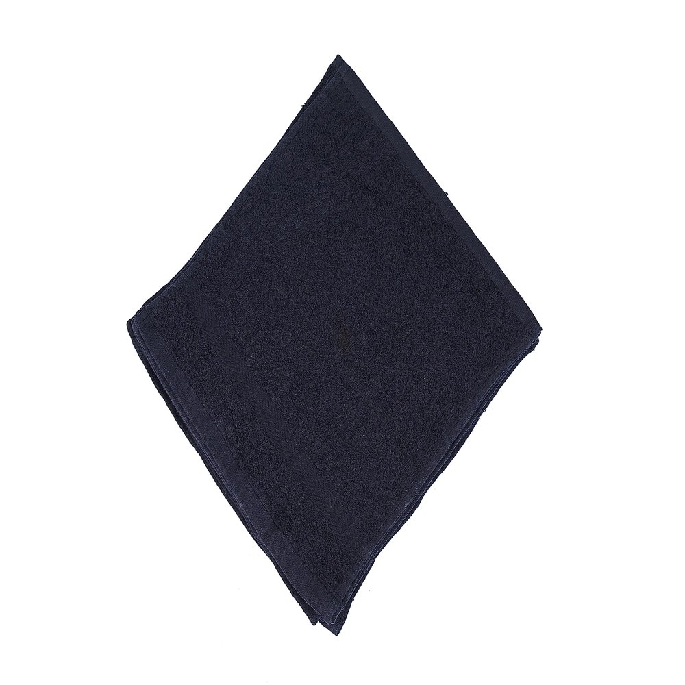 Linteum Textile Face Towel Set, 12x12 Inch, 100% Soft Cotton, 16 Single Ring Spun Washcloths, Absorbent & Durable Face Towel for Household, Spa, Gym and Hotels - 12 Pack (Black)