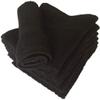 Linteum Textile Face Towel Set, 12x12 Inch, 100% Soft Cotton, 16 Single Ring Spun Washcloths, Absorbent & Durable Face Towel for Household, Spa, Gym and Hotels - 12 Pack (Black) view 4