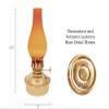 Vermont Lanterns Brass Mini Small Oil Lamp 6.5" (Brass with Amber Glass) view 2