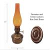 Vermont Lanterns Brass Mini Small Oil Lamp 6.5" (Antique with Amber Glass) view 2