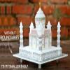 Taj Mahal Tajmahal Marble Replica Model India Agra Souvenir Collection (9 Inch x 9 Inch) view 3