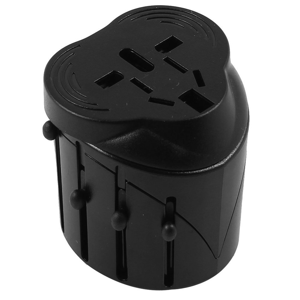 Aexit Black Universal Distribution electrical Travel Plug Power Outlet Socket Adapter Converter US UK EU AU