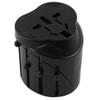 Aexit Black Universal Distribution electrical Travel Plug Power Outlet Socket Adapter Converter US UK EU AU view 1