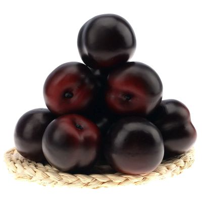 Gresorth 8pcs Artificial Realistic Brin Plum Fake Fruit Home Party Decoration Photography Props Model Simulation Lifelike Black Ornament