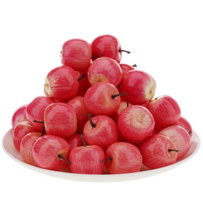 Gresorth 30pcs Mini Artificial Pink Apple Decoration Fake Fruit Model for Home Party Kitchen Display - 3.5 cm