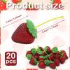 Gresorth 20pcs Artificial Lifelike Simulation Big Strawberry Fake Fruit Home Kitchen Decor Photo Props view 2