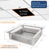 GSW 24 Stainless Steel 4-Way Adjustable Air Diffuser for Evaporative Swamp Cooler, 26 Mounting Edge view 2