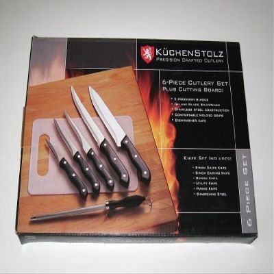 6 Piece Cutlery Set plus Cutting Board by KucheStolz by KucheStolz