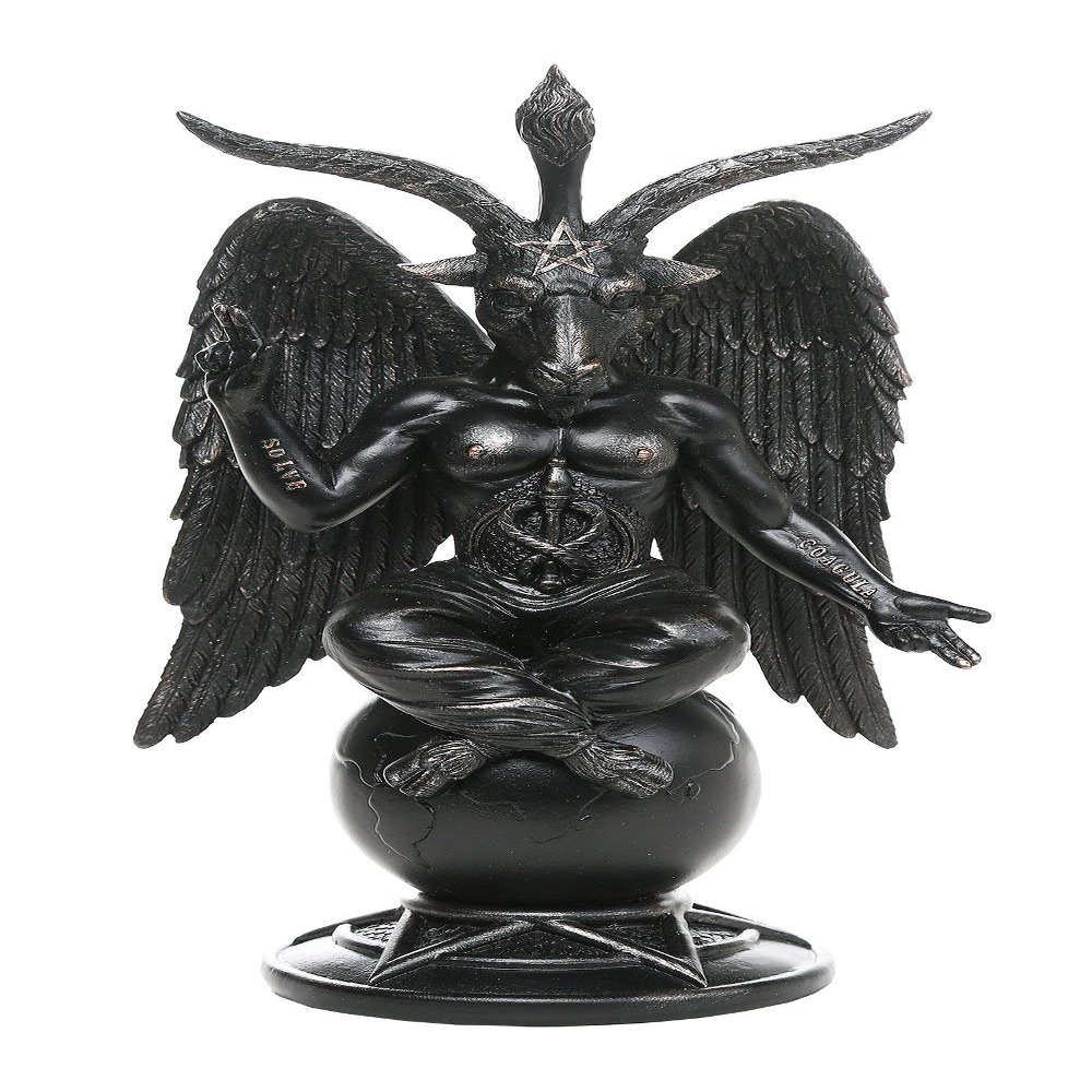 Pacific Giftware Baphomet Horned Sabbatic Goat Solve et Coagula Statue 10 Inch Tall