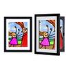 Dynamic Frames Lil Davinci Front-Open 2-Pack Kids Art Frames, Wooden Frames for 8.5x11 Artwork, Prints & Certificates, Store up to 50 per Frame, 11.75 x 14.75 Outer Dimensions, Black view 1