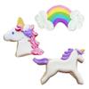 Ann Clark Unicorn 3-Pc. Cookie Cutter Set, Made in USA, Rainbow, Unicorn Body & Head view 3