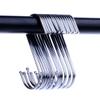 D-BUY 30 Pack 3.5 inch Heavy Duty S Hooks - Plants, Outdoor, Light, Cup, Large Hangers for Kitchen, Bathroom, Bedroom and Office (Silver) view 2