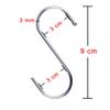 D-BUY 30 Pack 3.5 inch Heavy Duty S Hooks - Plants, Outdoor, Light, Cup, Large Hangers for Kitchen, Bathroom, Bedroom and Office (Silver) view 3