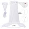 Jeteventy Bed Canopy for Girls, Princess Bed Curtain Net for Single to King Size,Bedroom Decoration of Round Lace Dome with Stainless Steel Hook,Quick Easy Installation (White) view 2