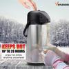 Coffee Carafe for Keeping Hot - 102oz/3L Airpot Coffee Dispenser with Pump - Insulated Stainless Steel Hot Beverage Dispenser for Parties - Thermal Carafe for Hot Drinks Water Tea Chocolate view 2