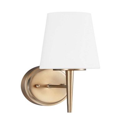 Sea Gull Lighting 4140401-848 Driscoll One Light Wall / Bath Sconce Vanity Style Lights, Satin Bronze Finish