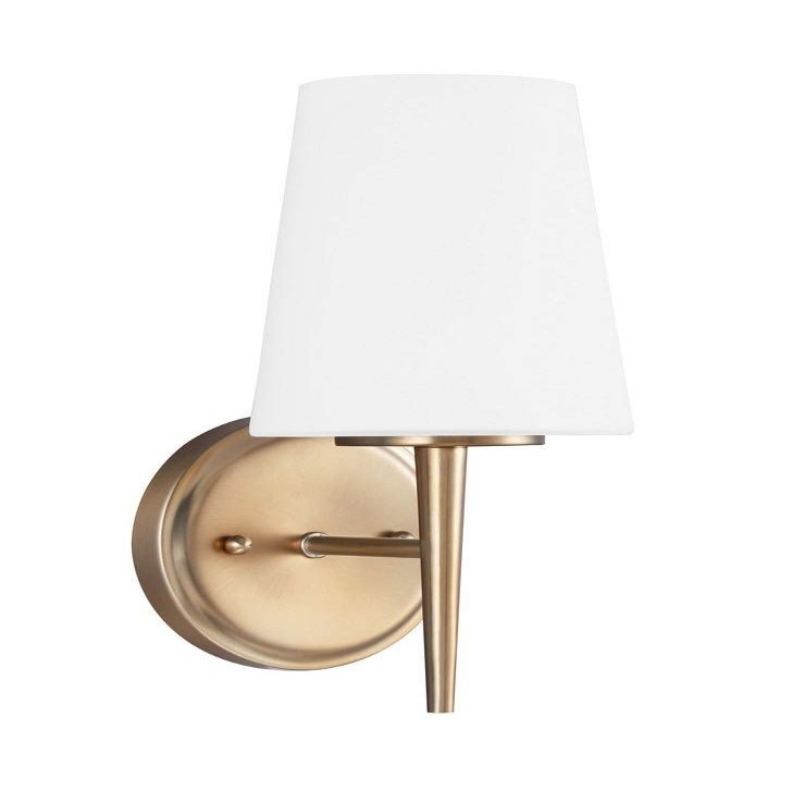 Sea Gull Lighting 4140401-848 Driscoll One Light Wall / Bath Sconce Vanity Style Lights, Satin Bronze Finish
