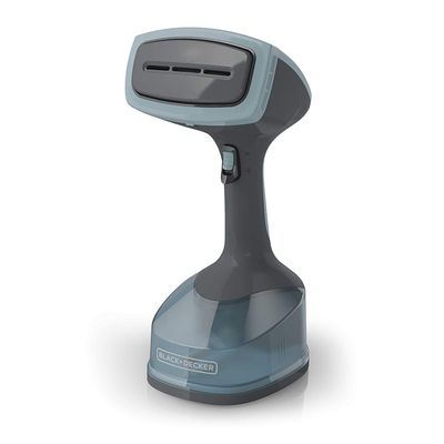 BLACK+DECKER 1400W Advanced Handheld Steamer, 3 Attachments, Gray/Blue, HGS200
