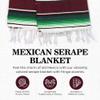 Leos Imports Mexican Serape Blanket, Traditional Saltillo Mexican Throw Blanket, Handmade Acrylic Blanket, 84 x 55 Inches, Burgundy view 2