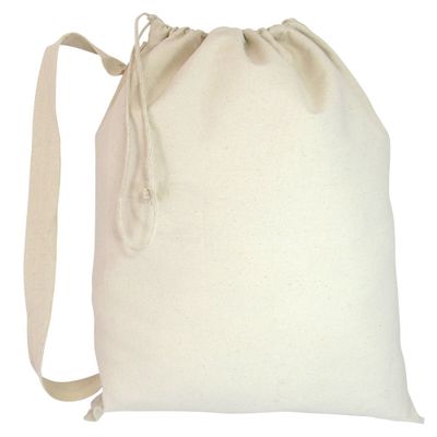 Heavy Duty Natural Cotton Canvas Laundry Bags (Set of 12- Large, Natural)