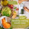 Brieftons 5-Blade Vegetable Spiralizer: Strongest-Heaviest Spiral Slicer, Best Veggie Pasta Spaghetti Maker for Low Carb/Paleo/Gluten-Free/Vegan Meals, With Extra Blade Caddy, 4 Recipe Ebooks view 2