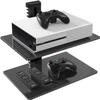 PERLESMITH Floating AV Shelf Double Wall Mount TV Shelf - Holds up to 17.6lbs - DVD DVR Component - Perfect for Xbox, Projector, WiFi Router, Game Console and Cable Box, PSDSK2 view 1
