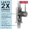 Delta Leland Brushed Nickel Kitchen Faucet with Pull Down Sprayer, Traditional Single Hole Kitchen Sink Faucet, Single Handle, SpotShield Stainless 9178-SP-DST view 3