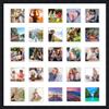CountryArtHouse Black Collage Frame With Mat - 22x22 Solid Wood Frame For (25) 4" x 4" Photos - Black Matted Instagram 4x4 Collage Photo Frame with Mat with Multi Opening Picture Matte view 1