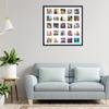CountryArtHouse Black Collage Frame With Mat - 22x22 Solid Wood Frame For (25) 4" x 4" Photos - Black Matted Instagram 4x4 Collage Photo Frame with Mat with Multi Opening Picture Matte view 3