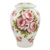 Rose Bouquet Ceramic Memorial Urn for Loved Ones - Large - Holds Up to 200 Cubic Inches of Ashes - Pink Cremation Urn for Ashes view 1