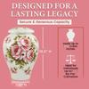 Rose Bouquet Ceramic Memorial Urn for Loved Ones - Large - Holds Up to 200 Cubic Inches of Ashes - Pink Cremation Urn for Ashes view 2