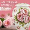 Rose Bouquet Ceramic Memorial Urn for Loved Ones - Large - Holds Up to 200 Cubic Inches of Ashes - Pink Cremation Urn for Ashes view 4