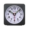 Peakeep Ultra Small, Battery Travel Alarm Clock with Snooze and Light, Silent with No Ticking Analog Quartz (Black) view 1