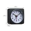 Peakeep Ultra Small, Battery Travel Alarm Clock with Snooze and Light, Silent with No Ticking Analog Quartz (Black) view 2