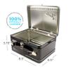 AQUARIUS Fender Amp Large Fun Box - Sturdy Tin Storage Box with Plastic Handle & Embossed Front Cover - Officially Licensed Fender Merchandise and Collectible Gift for Kids, Teens & Adults, Black, 3" view 4