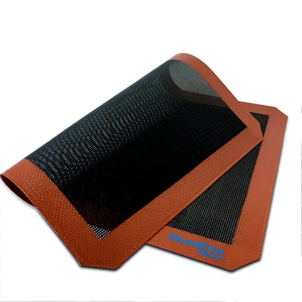 Bluedrop Bread Baking Mat Open Mesh Oven Liner Steaming Mesh Eclair Baking Sheets Perforated Silicone For Half Sheet Size 11-5/8 x 16-1/2 Inch