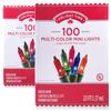 Holiday Time 100 Multi-Color Mini Lights - Green Wire (2 Pack) view 1